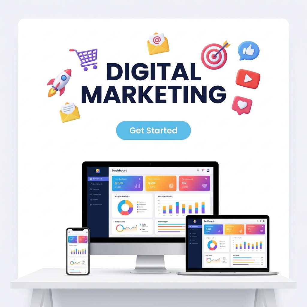 Digital Marketing Agency Illustration
